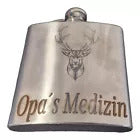 Edelstahl Trinkflasche *Flachmann* 6 Oz ca.180ml