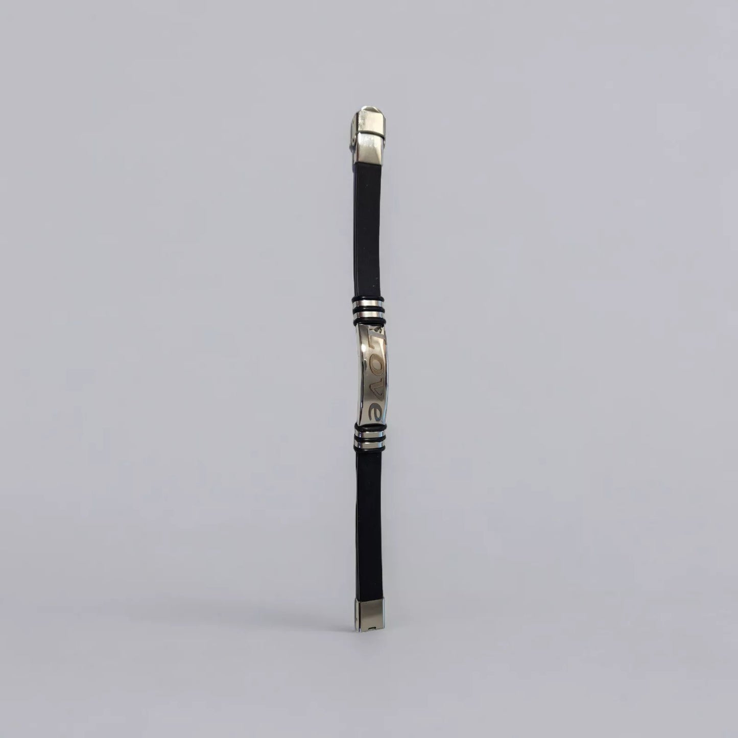 Silikonarmband mit deinem Namem oder Wunschtext auf Edelstahl