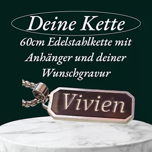 Edelstahlkette ca. 60 mit Anhänger und deiner Wunschgravur