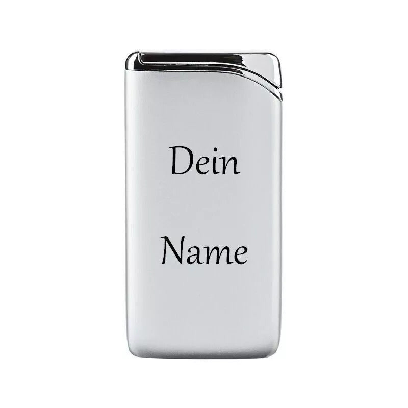 Turbo Sturmfeuerzeug aus Aluminium mit deinem Namen