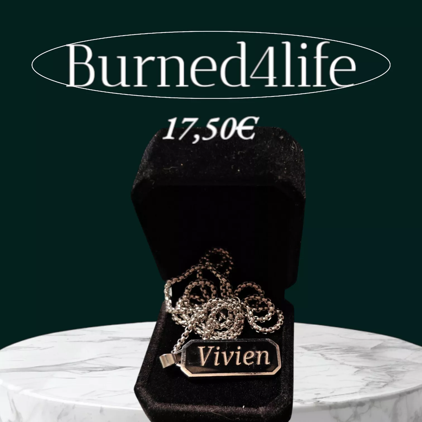 Edelstahlkette ca. 60 mit Anhänger und deiner Wunschgravur