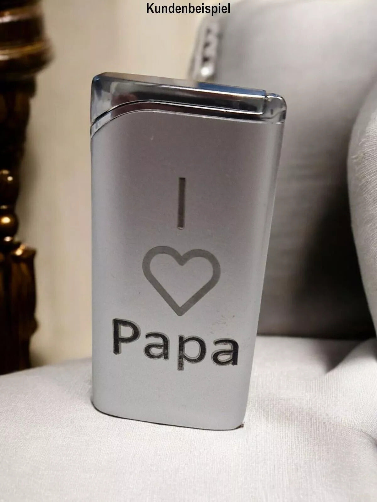 Turbo Sturmfeuerzeug aus Aluminium mit deinem Namen