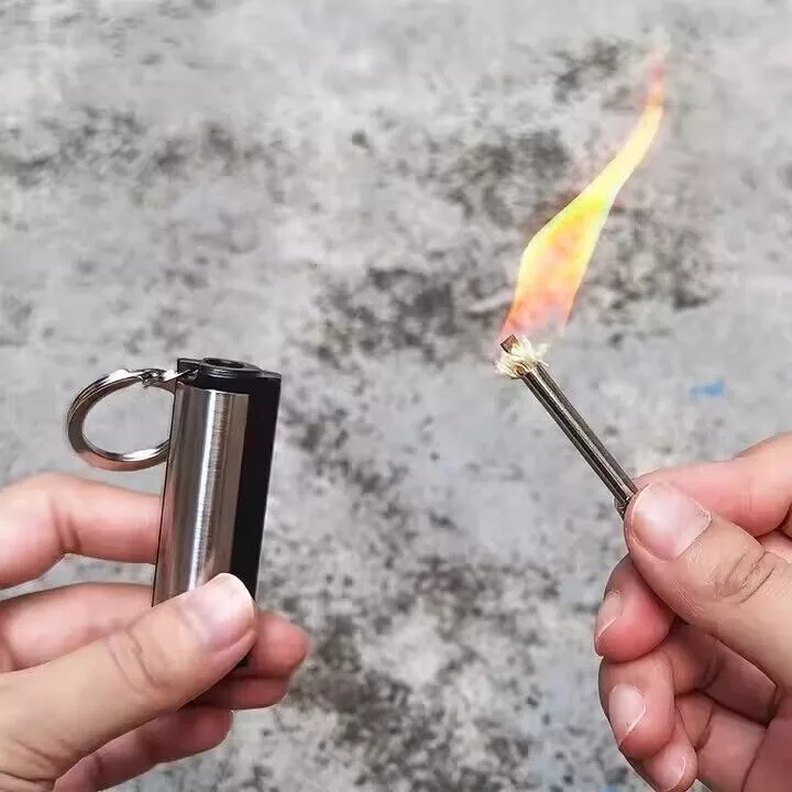 Ewiges Streichholz Benzin Feuerzeug Mit Schlüsselring auf Wunsch mit Gravur